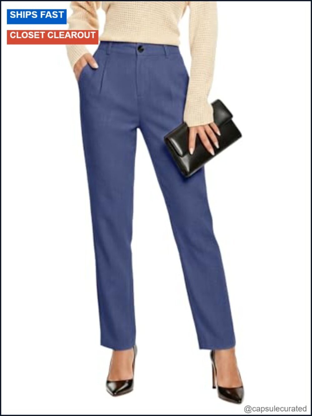 Womens Dress Pants High Waisted Tapered Slacks Business Casual Lyocell Stretch